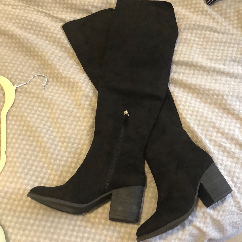 Black over the knee boots